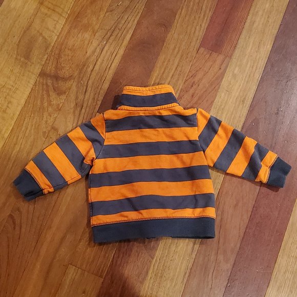 Carter's Striped Football Zip-up 9 Months - Picture 4 of 4